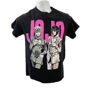 Men's Jojo's Bizarre Adventures Giorno Giovanna Bruno Bucciarati Black Shirt Sm